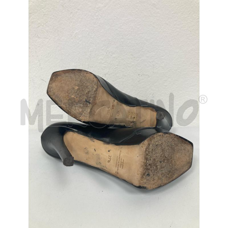 DECOLLETE ELISABETTA FRANCHI PELLE NERE CATENA DORATO | Mercatino dell'Usato Gazzada schianno 4