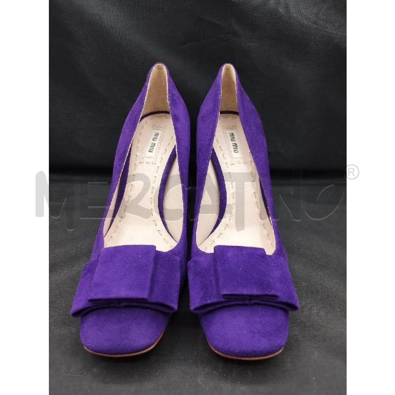 DECOLLETE MIU MIU SCAMOSCIATO VIOLA | Mercatino dell'Usato Gazzada schianno 1
