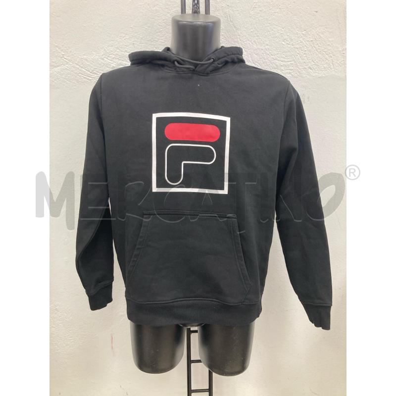 FELPA FILA NERA LOGO CAPPUCCIO | Mercatino dell'Usato Gazzada schianno 1