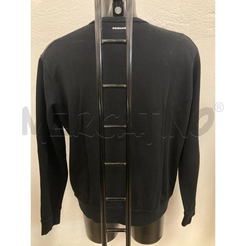 FELPA UOMO DSQUARED2 NERA SCRITTA ICON BIANCA | Mercatino dell'Usato Gazzada schianno 2