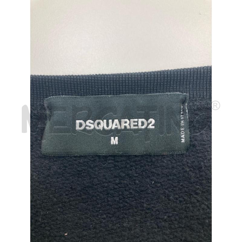 FELPA UOMO DSQUARED2 NERA SCRITTA ICON BIANCA | Mercatino dell'Usato Gazzada schianno 3