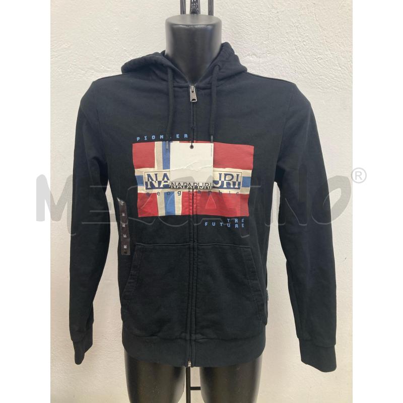 FELPA UOMO NAPAPIJRI NERA ZIP CARTELLINO  | Mercatino dell'Usato Gazzada schianno 1