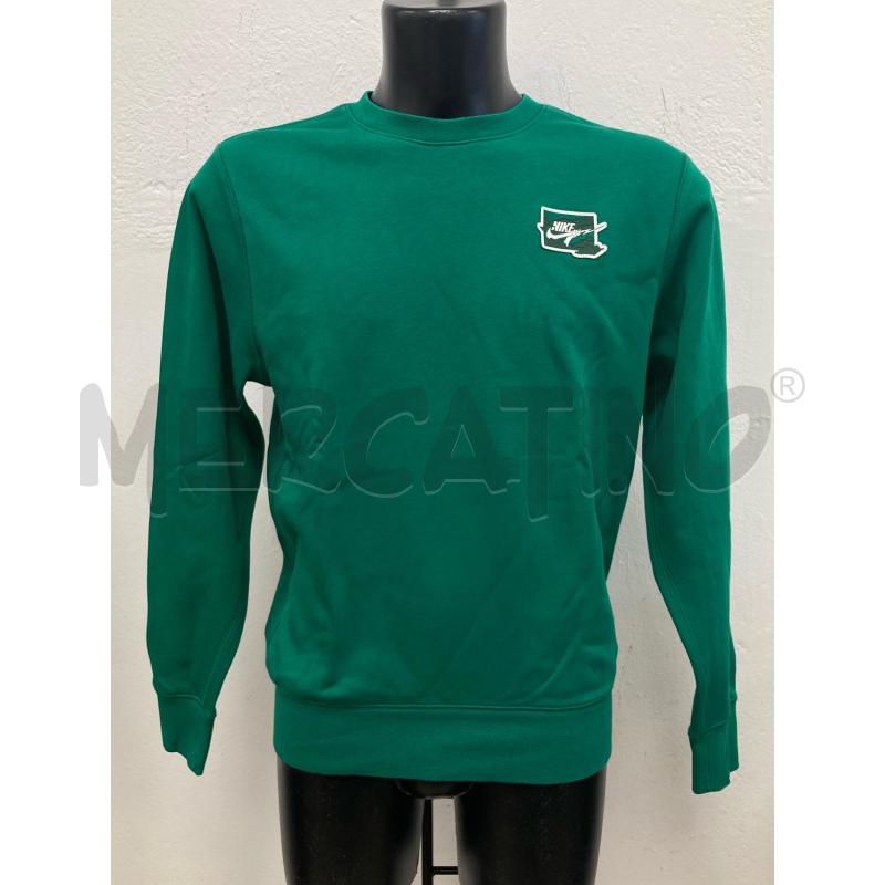 FELPA UOMO NIKE VERDE MANICHE LUNGHE GIROCOLLO | Mercatino dell'Usato Gazzada schianno 1