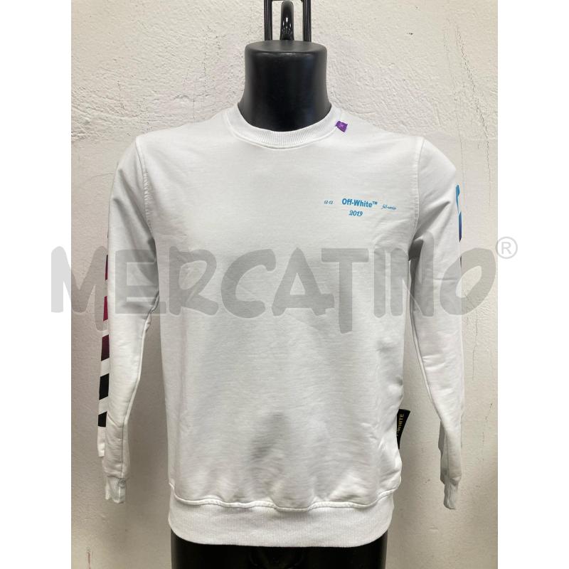 FELPA UOMO OFF WHITE BIANCA  | Mercatino dell'Usato Gazzada schianno 1