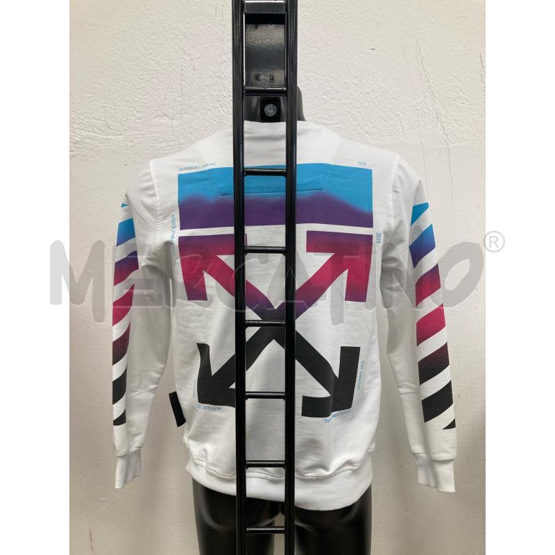 FELPA UOMO OFF WHITE BIANCA  | Mercatino dell'Usato Gazzada schianno 2