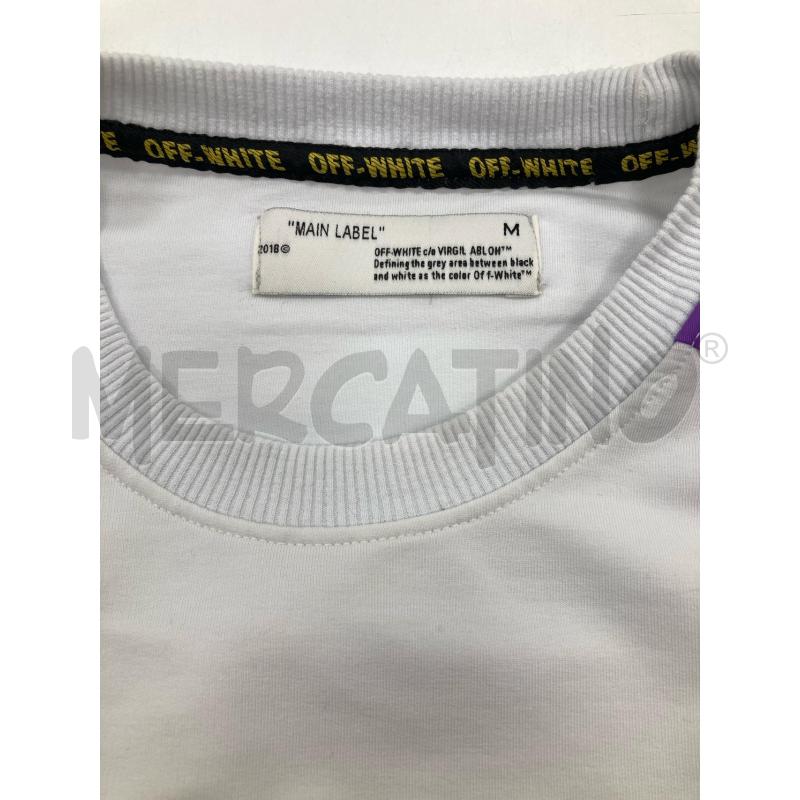 FELPA UOMO OFF WHITE BIANCA  | Mercatino dell'Usato Gazzada schianno 4
