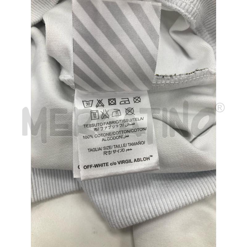 FELPA UOMO OFF WHITE BIANCA  | Mercatino dell'Usato Gazzada schianno 5