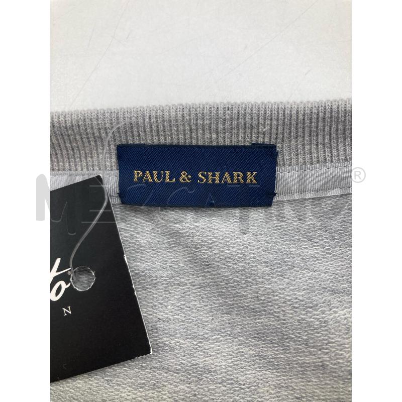 FELPA UOMO PAUL&SHARK BIANCA SQUALO BLU | Mercatino dell'Usato Gazzada schianno 3