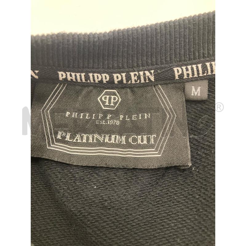 FELPA UOMO PHILIPP PLEIN NERA DISEGNO BRILLANTINATO ALCUNI MANCANTI | Mercatino dell'Usato Gazzada schianno 3