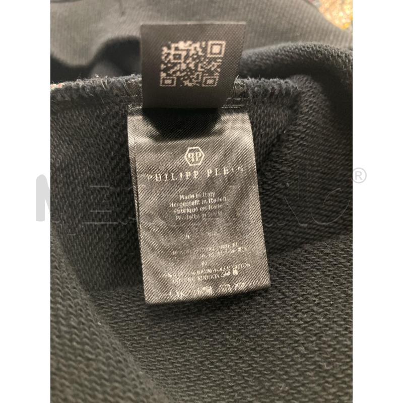 FELPA UOMO PHILIPP PLEIN NERA DISEGNO BRILLANTINATO ALCUNI MANCANTI | Mercatino dell'Usato Gazzada schianno 4