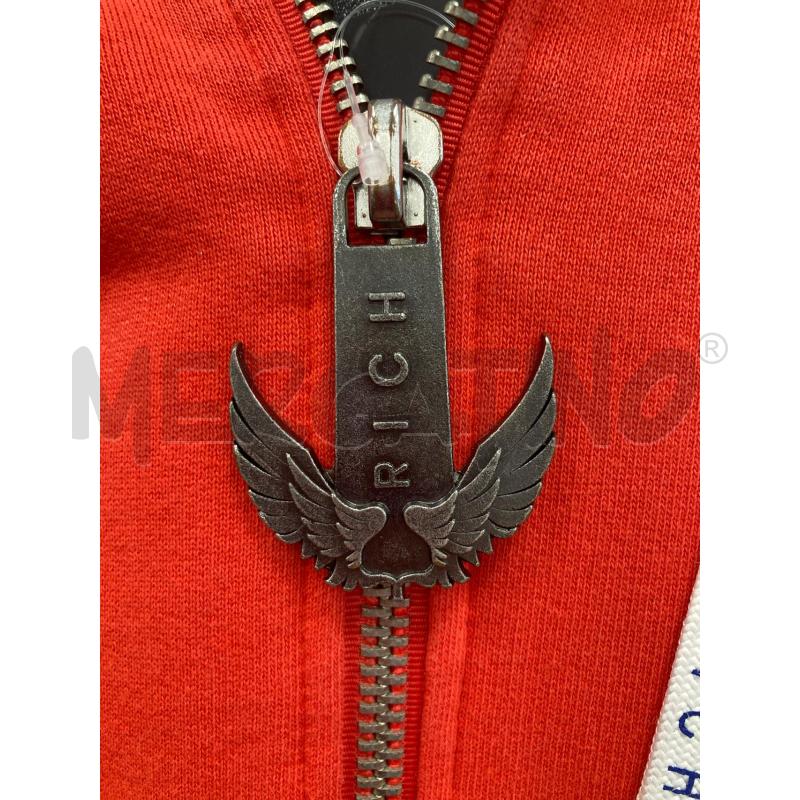 FELPA UOMO RICHMOND ROSSA ZIP CAPPUCCIO | Mercatino dell'Usato Gazzada schianno 2