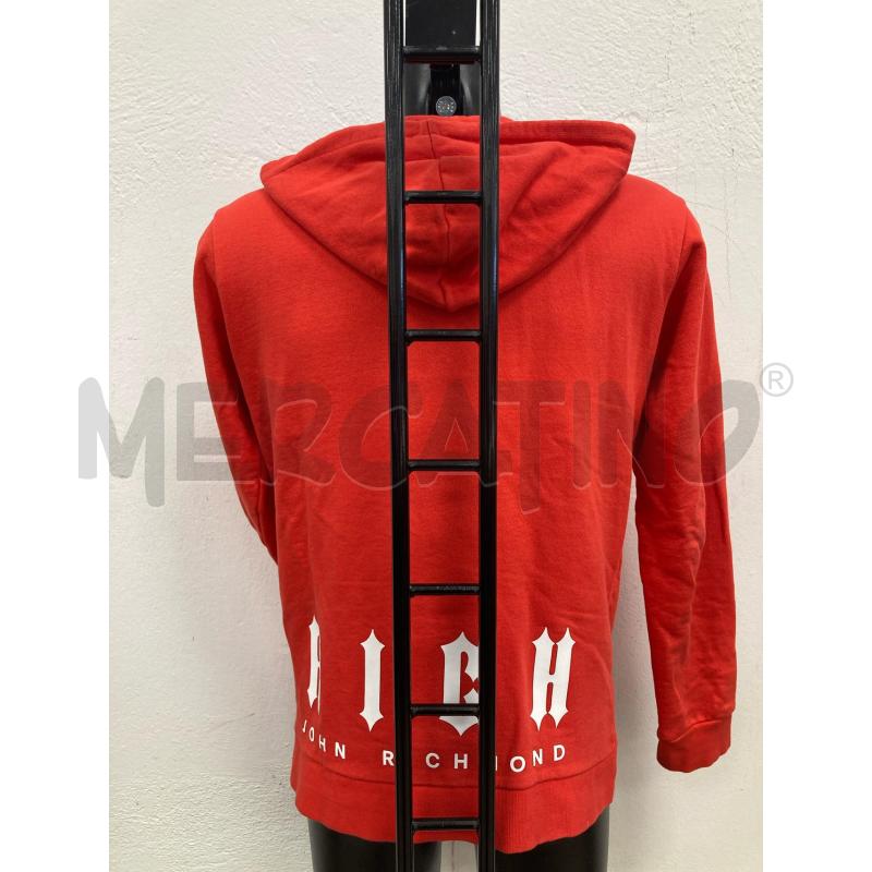 FELPA UOMO RICHMOND ROSSA ZIP CAPPUCCIO | Mercatino dell'Usato Gazzada schianno 3