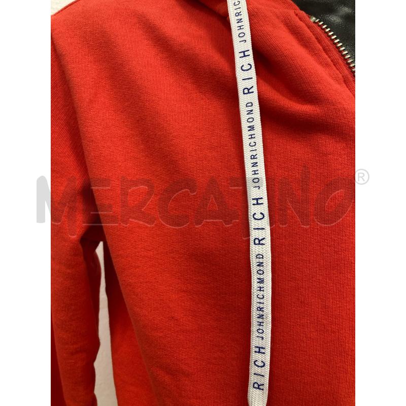 FELPA UOMO RICHMOND ROSSA ZIP CAPPUCCIO | Mercatino dell'Usato Gazzada schianno 4