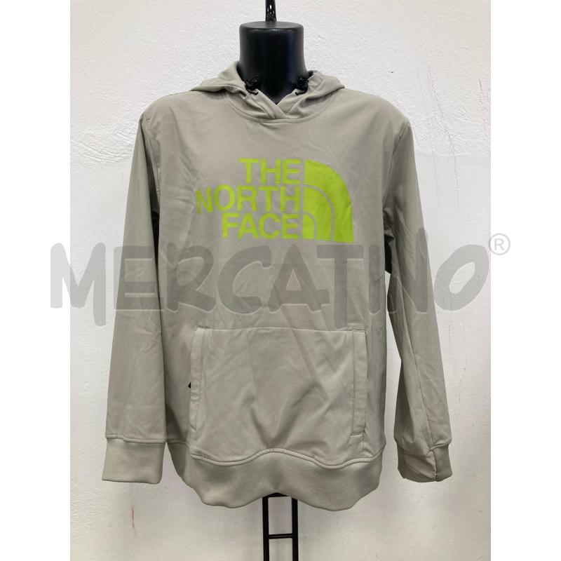 FELPA UOMO THE NORTH FACE BEIGE SCRITTA LIME | Mercatino dell'Usato Gazzada schianno 1