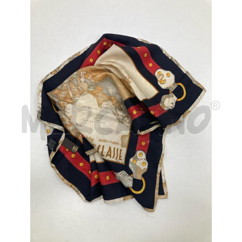 FOULARD ALVIERO MARTINI BEIGE BORDO ROSSO  | Mercatino dell'Usato Gazzada schianno 2