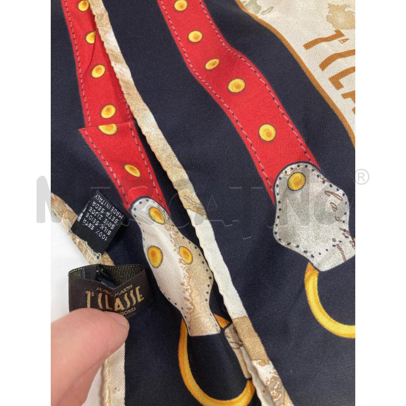 FOULARD ALVIERO MARTINI BEIGE BORDO ROSSO  | Mercatino dell'Usato Gazzada schianno 4