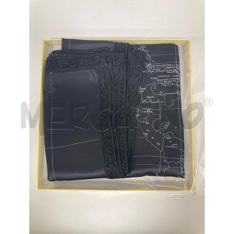 FOULARD ALVIERO MARTINI NERO BORDO PIZZO | Mercatino dell'Usato Gazzada schianno 1