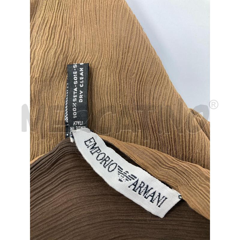 FOULARD ARMANI MARRONE FRANGE NERE | Mercatino dell'Usato Gazzada schianno 4