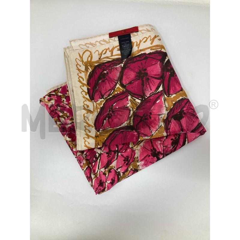 FOULARD CAROLINA HERRERA SABBIA FIORI FUXIA | Mercatino dell'Usato Gazzada schianno 1