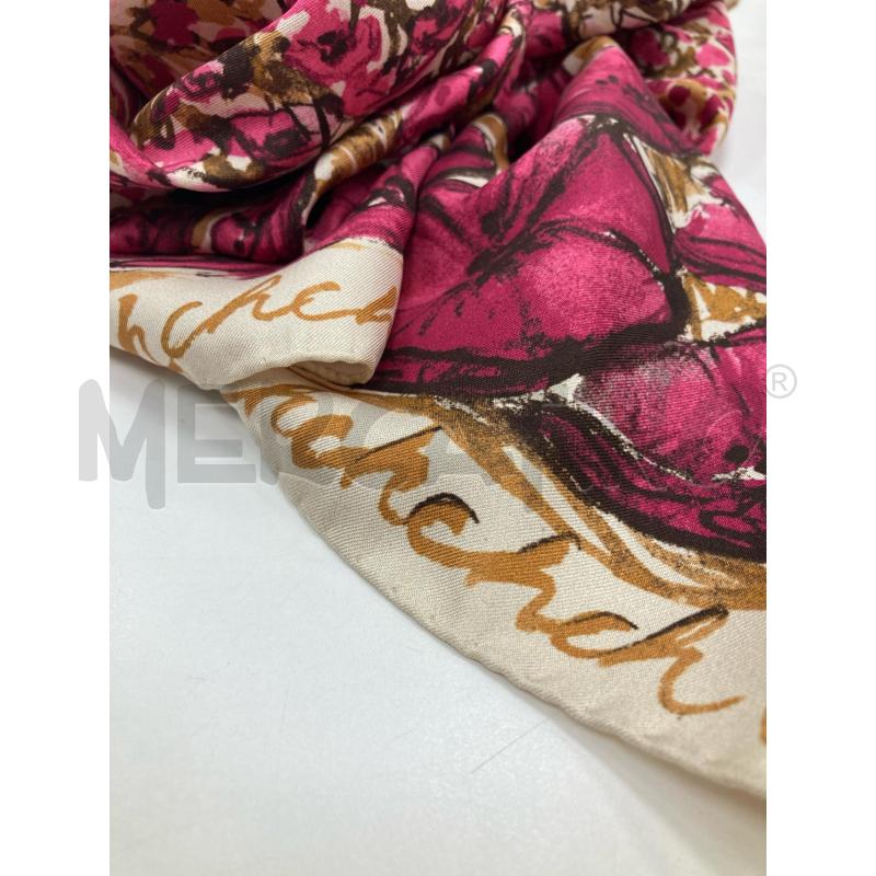 FOULARD CAROLINA HERRERA SABBIA FIORI FUXIA | Mercatino dell'Usato Gazzada schianno 5