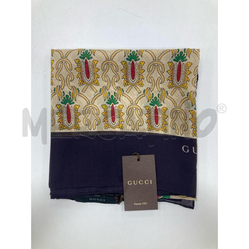 FOULARD GUCCI BEIGE MARRONE DISEGNI GIALLI CARTELLINO | Mercatino dell'Usato Gazzada schianno 2