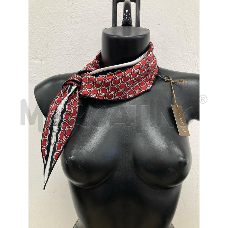 FOULARD GUCCI ROSSO LOGATO CARTELLINO | Mercatino dell'Usato Gazzada schianno 1