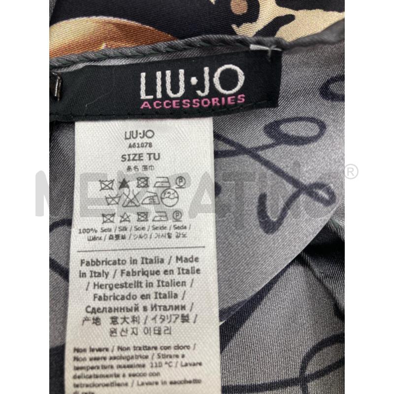 FOULARD LIUJO LEOPARDATO FERRO DI CAVALLO BORDO GRIGIO CARTELLINO  | Mercatino dell'Usato Gazzada schianno 2
