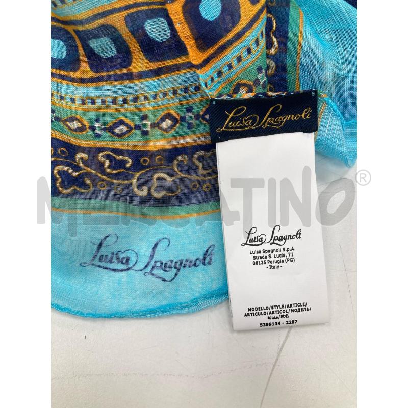 FOULARD LUISA SPAGNOLI AZZURRO BLU | Mercatino dell'Usato Gazzada schianno 4