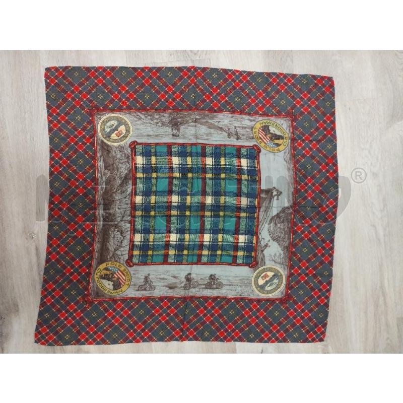 FOULARD POLO RALPH LUREN ROSSO BEIGE SCOZZESE | Mercatino dell'Usato Gazzada schianno 1