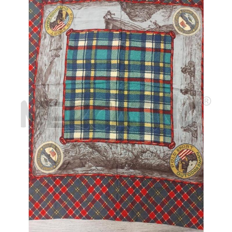 FOULARD POLO RALPH LUREN ROSSO BEIGE SCOZZESE | Mercatino dell'Usato Gazzada schianno 2