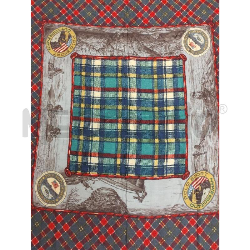 FOULARD POLO RALPH LUREN ROSSO BEIGE SCOZZESE | Mercatino dell'Usato Gazzada schianno 3