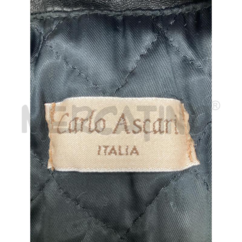 GIACCA CARLO ASCARI PELLE NERA QUATTRO TASCHE  | Mercatino dell'Usato Gazzada schianno 4