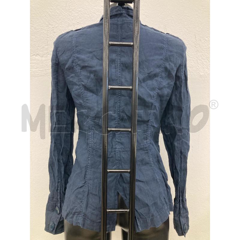 GIACCA DONNA ARMANI JEANS LINO BLU | Mercatino dell'Usato Gazzada schianno 2