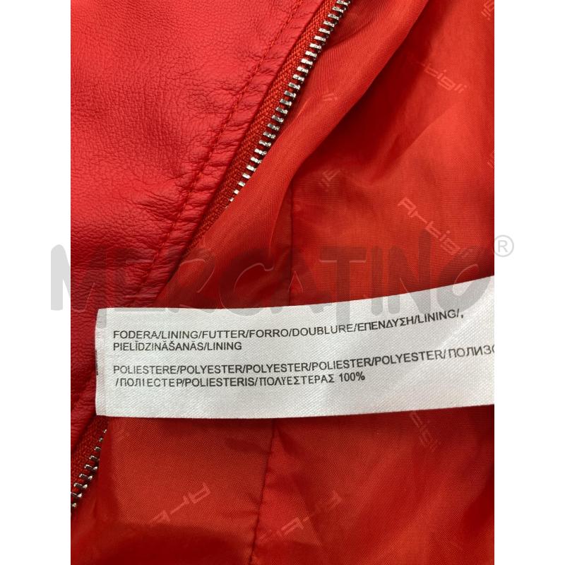 GIACCA DONNA ECOPELLE ROSSA ARTIGLI CARTELLINO | Mercatino dell'Usato Gazzada schianno 4