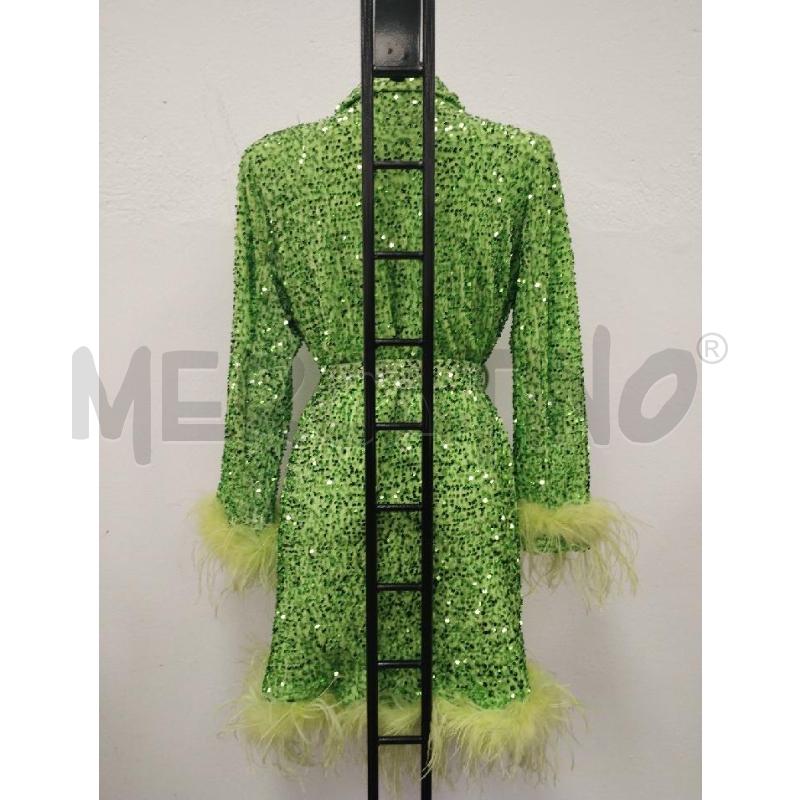GIACCA DONNA JAYLEI VERDE PAIETTES STRUZZO | Mercatino dell'Usato Gazzada schianno 2