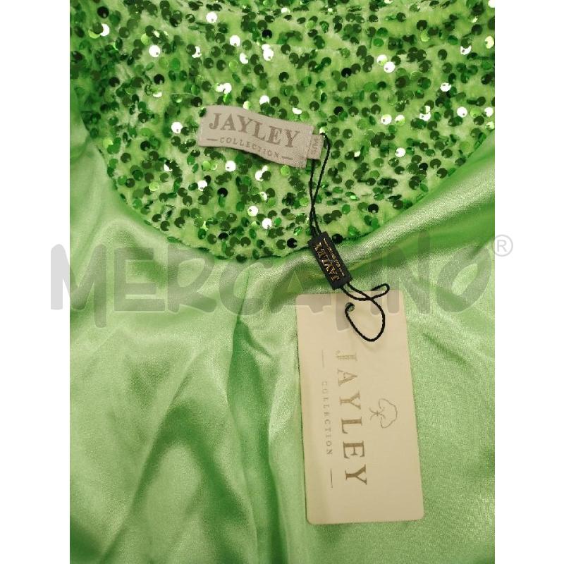 GIACCA DONNA JAYLEI VERDE PAIETTES STRUZZO | Mercatino dell'Usato Gazzada schianno 3