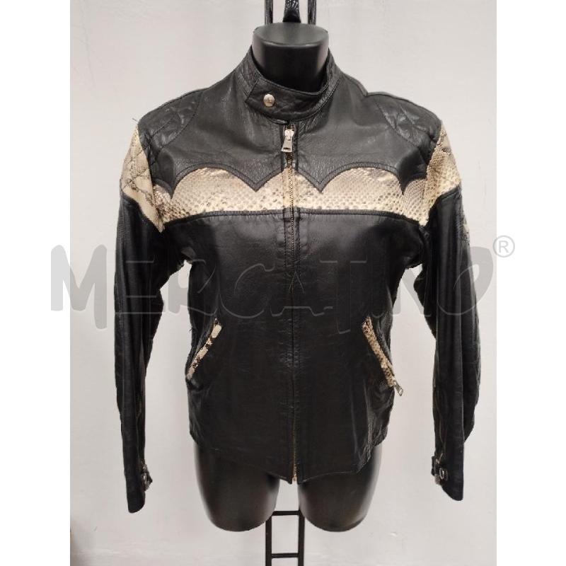 GIACCA DONNA PELLE INSERTO PITONE MENENDEZ GUSTAVO | Mercatino dell'Usato Gazzada schianno 1