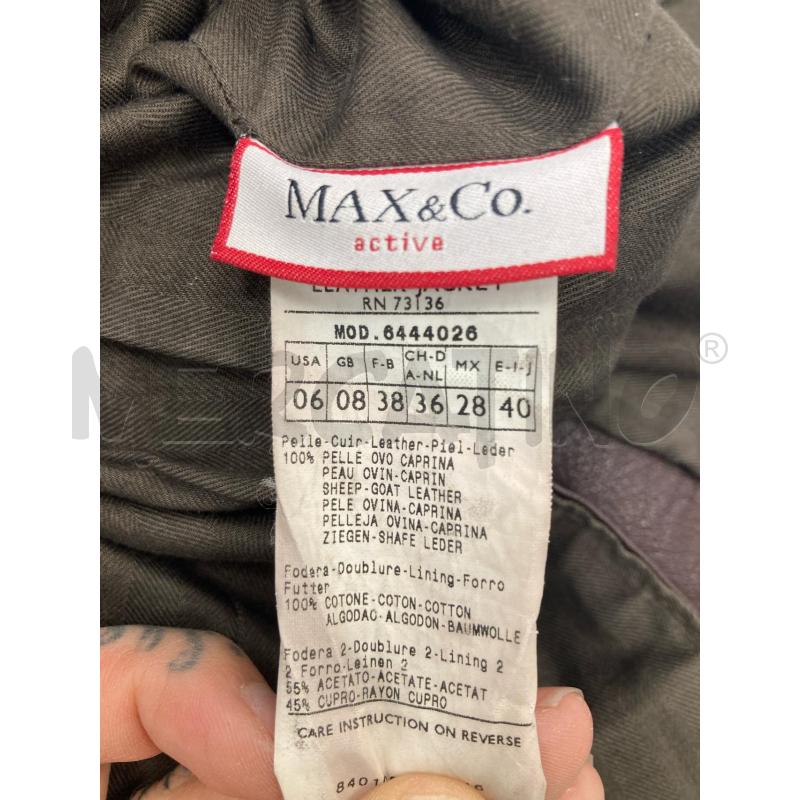 GIACCA DONNA PELLE MAX&CO MARRONE | Mercatino dell'Usato Gazzada schianno 4