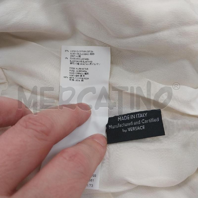 GIACCA DONNA VERSACE BIANCA DISEGNO LILLA NERO | Mercatino dell'Usato Gazzada schianno 4