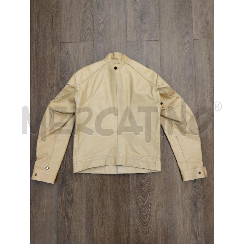 GIACCA PELLE BEIGE BELSTAFF TOPPE GOMITI  | Mercatino dell'Usato Gazzada schianno 2