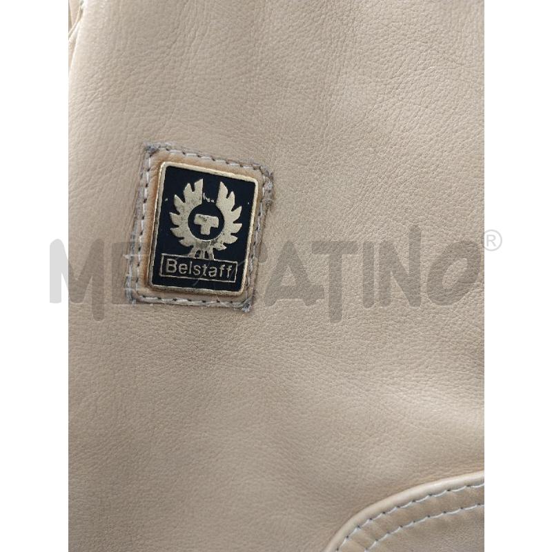 GIACCA PELLE BEIGE BELSTAFF TOPPE GOMITI  | Mercatino dell'Usato Gazzada schianno 3