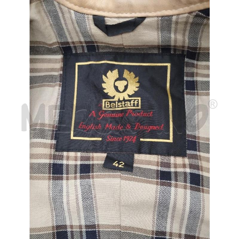 GIACCA PELLE BEIGE BELSTAFF TOPPE GOMITI  | Mercatino dell'Usato Gazzada schianno 4