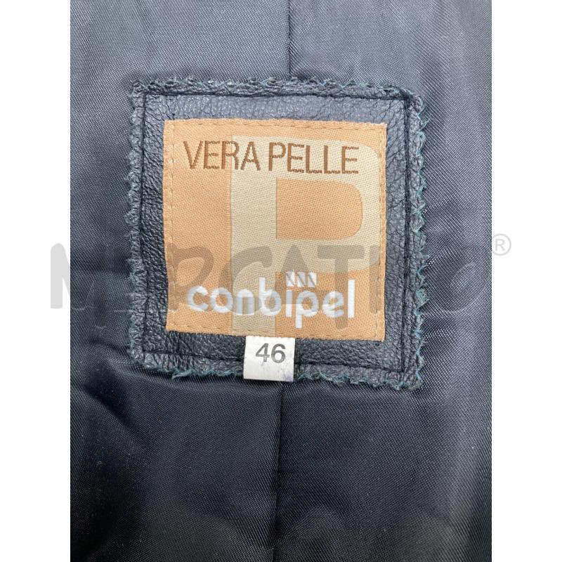 GIACCA PELLE CONBIPEL NERO LUNGO | Mercatino dell'Usato Gazzada schianno 3