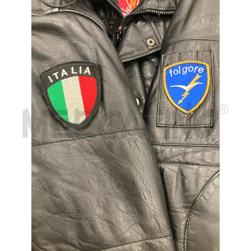 GIACCA PELLE NERA FOLGORE  | Mercatino dell'Usato Gazzada schianno 5