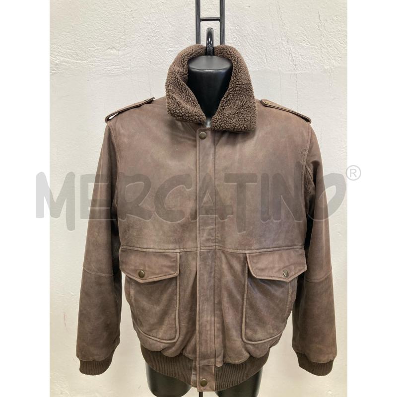 GIACCA UOMO PELLE MARRONE INTERNO REMOVIBILE | Mercatino dell'Usato Gazzada schianno 1