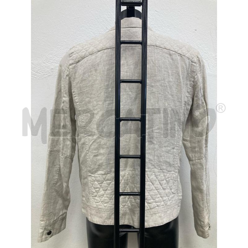 GIACCA UOMO ZARA LINO BEIGE ZIP | Mercatino dell'Usato Gazzada schianno 2
