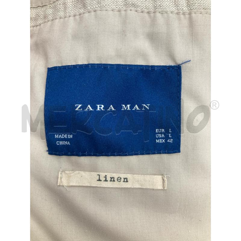 GIACCA UOMO ZARA LINO BEIGE ZIP | Mercatino dell'Usato Gazzada schianno 3