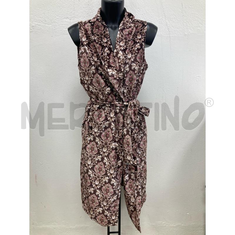GILET DONNA IONE VELLUTO FIORI LUNGO | Mercatino dell'Usato Gazzada schianno 1