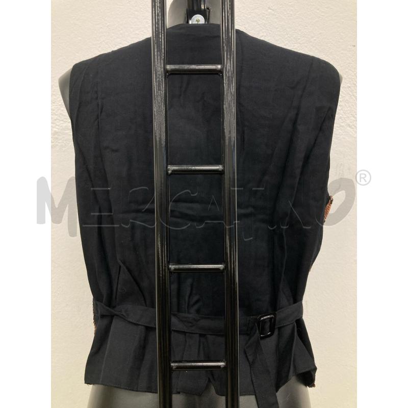 GILET DONNA LAURA BIAGIOTTI VINTAGE CARTELLINO  NERO BEIGEPAIETTES | Mercatino dell'Usato Gazzada schianno 2