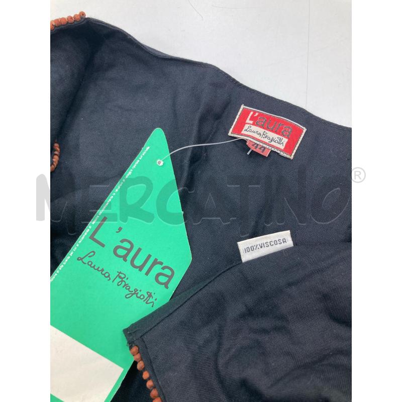 GILET DONNA LAURA BIAGIOTTI VINTAGE CARTELLINO  NERO BEIGEPAIETTES | Mercatino dell'Usato Gazzada schianno 3